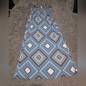 Emma & Michele Striped Blue and Black Skirt